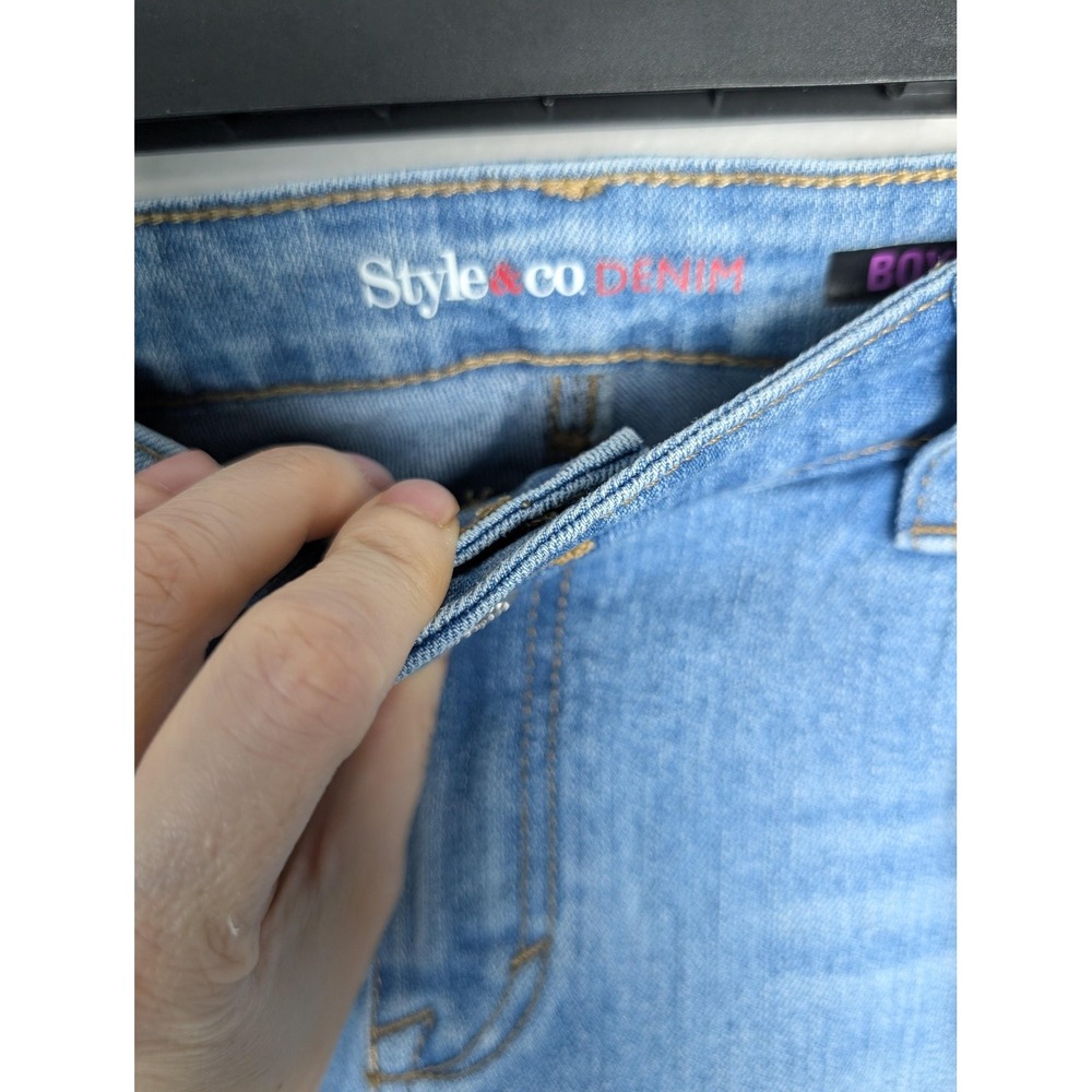 Style&co. Jeans Womens 12 Blue Boyfriend Relaxed Stretch Denim 29‎ Inseam - Picture 7 of 10